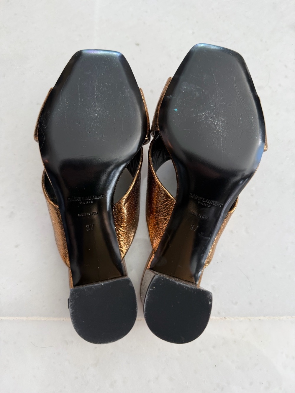 Saint Laurent Metallic Bronze LouLou Mule - Picture 3 of 3